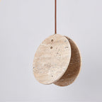 Lunarae Crescent Travertine Pendant Light