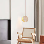 Lunarae Crescent Travertine Pendant Light