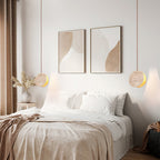 Lunarae Crescent Travertine Pendant Light