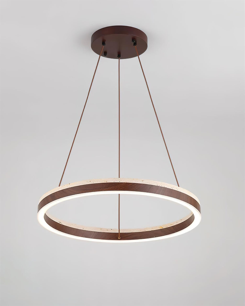 Ritta  Chandelier  Travertine Geometry Ring