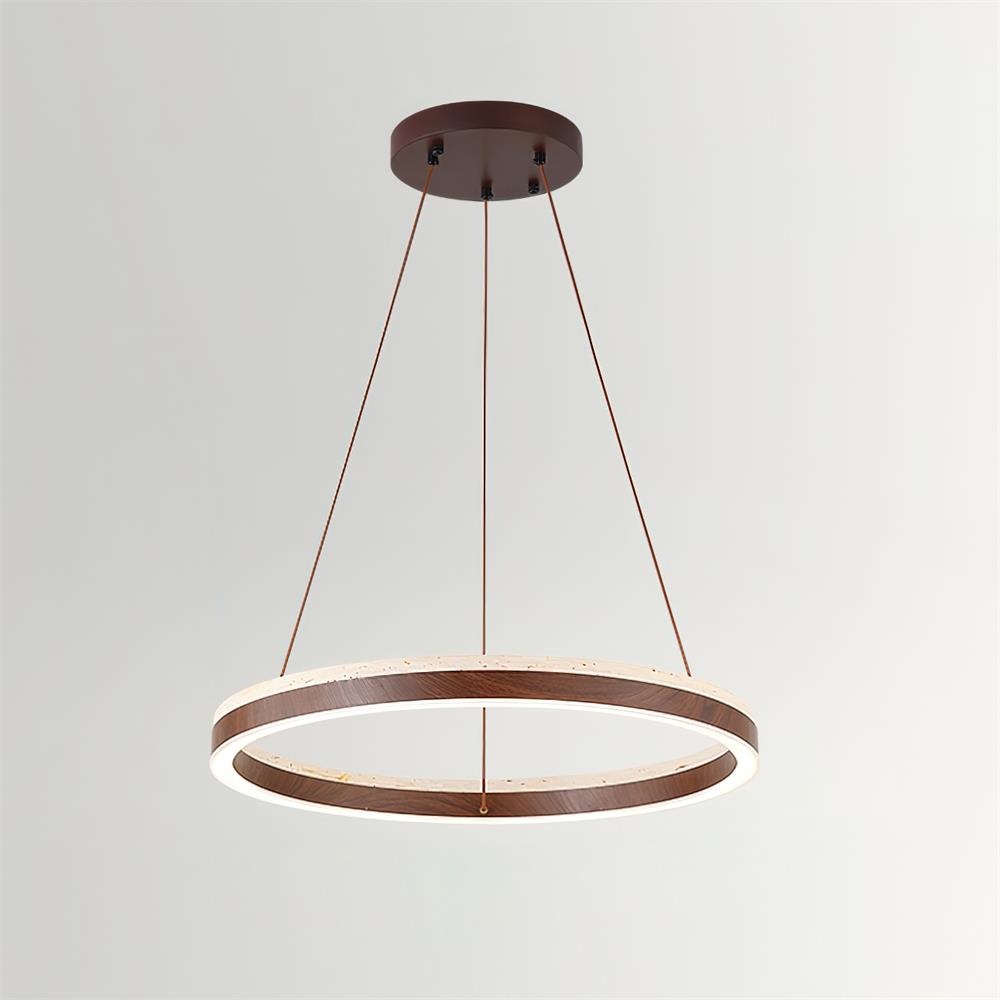 Ritta  Chandelier  Travertine Geometry Ring