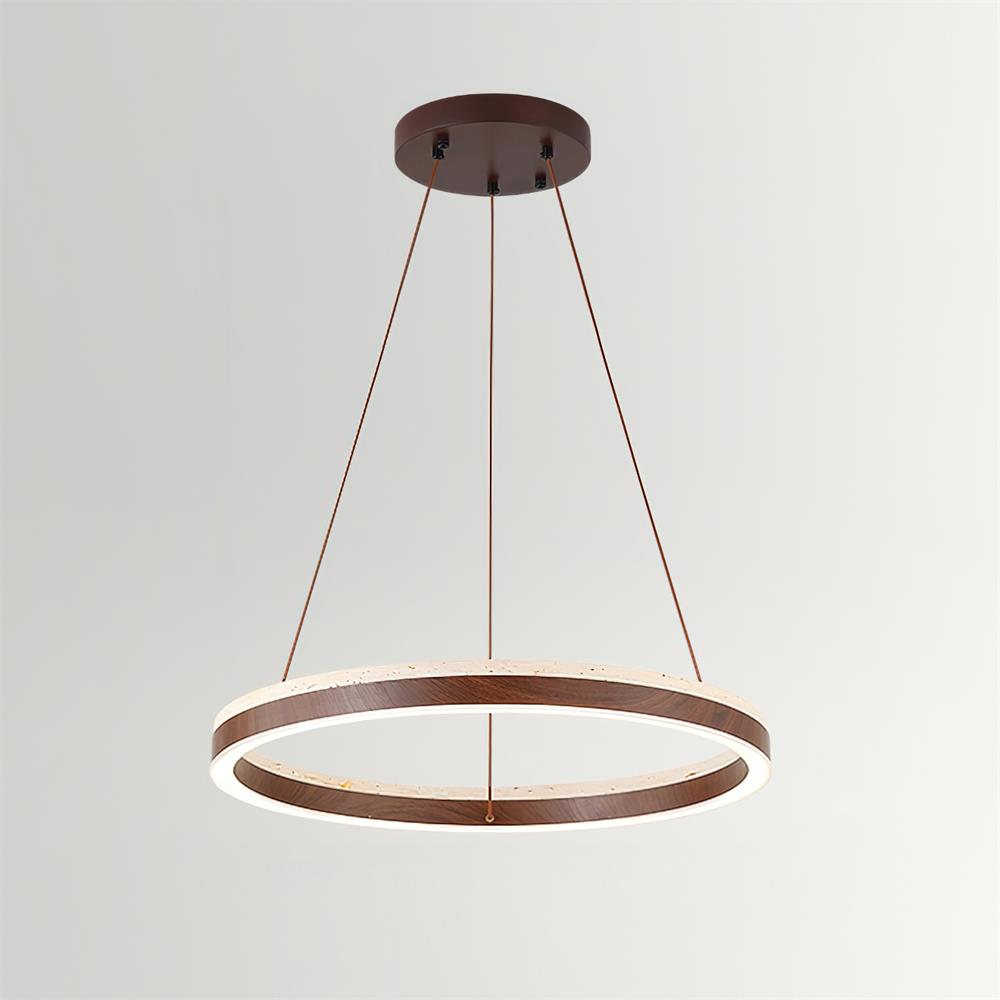 Ritta  Chandelier  Travertine Geometry Ring