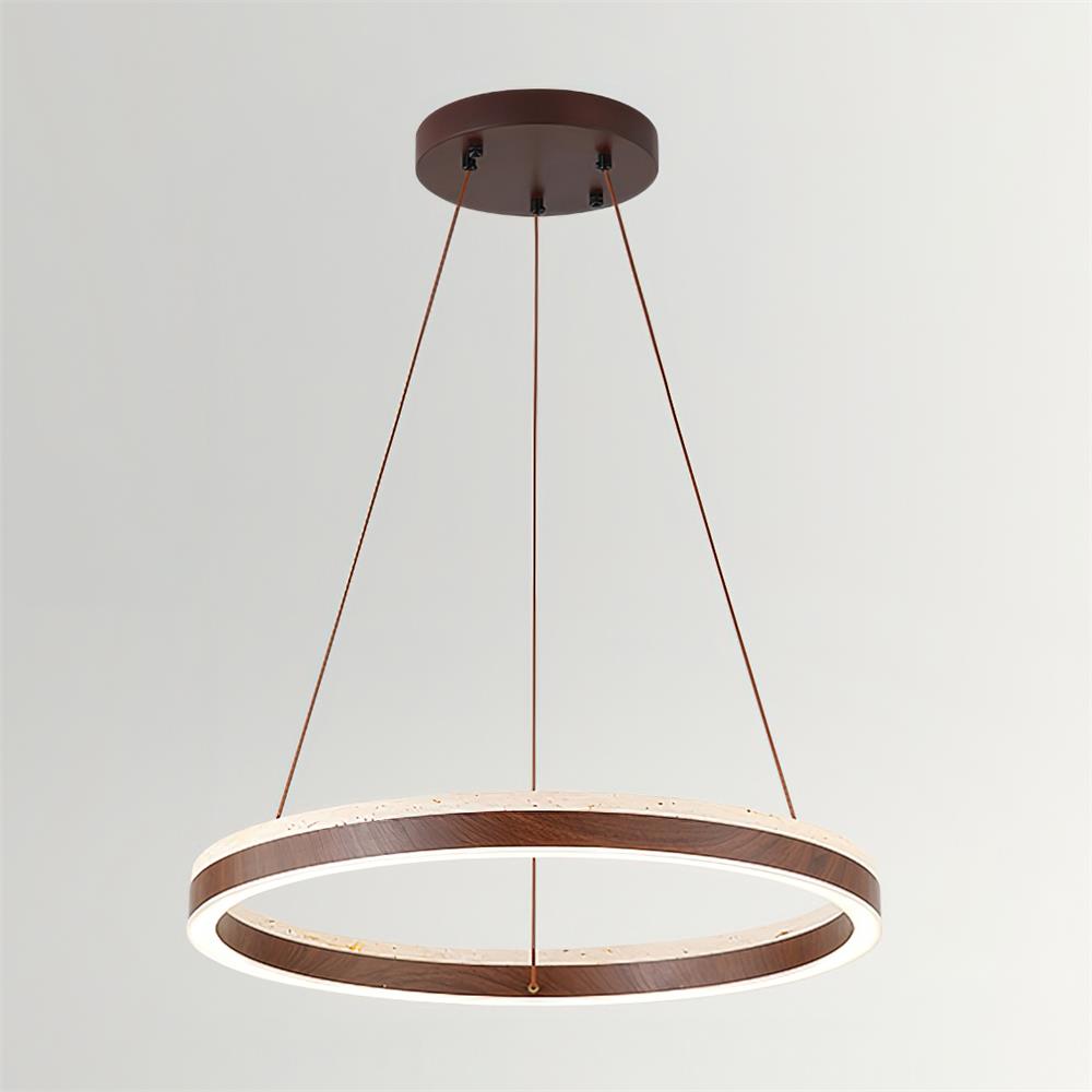 Ritta  Chandelier  Travertine Geometry Ring