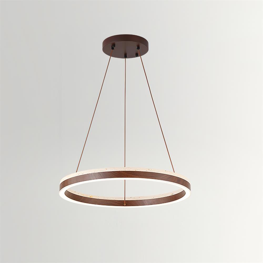 Ritta  Chandelier  Travertine Geometry Ring