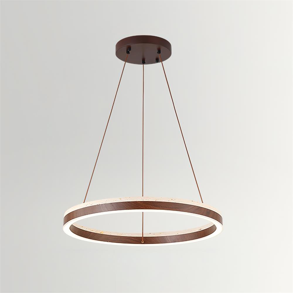 Ritta  Chandelier  Travertine Geometry Ring