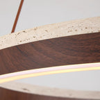 Ritta  Chandelier  Travertine Geometry Ring
