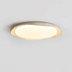 Adoros Ceiling Light Circular Edged in Travertine - Kingsley Beaumont
