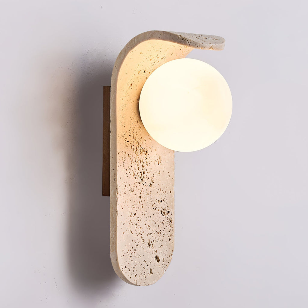 Cutalos Wall Light Modern in Travertine - Kingsley Beaumont