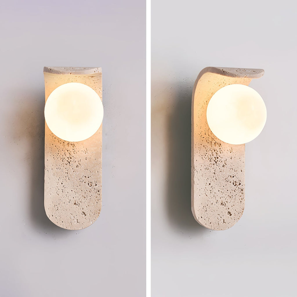 Cutalos Wall Light Modern in Travertine - Kingsley Beaumont