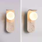 Cutalos Sconce-Frame Travertine Wall Light