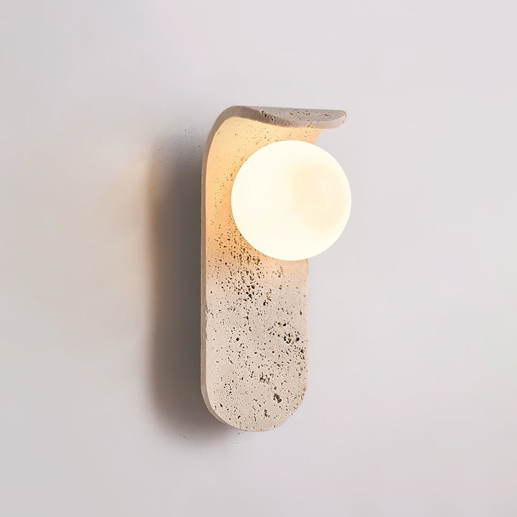 Cutalos Wall Light Modern in Travertine - Kingsley Beaumont