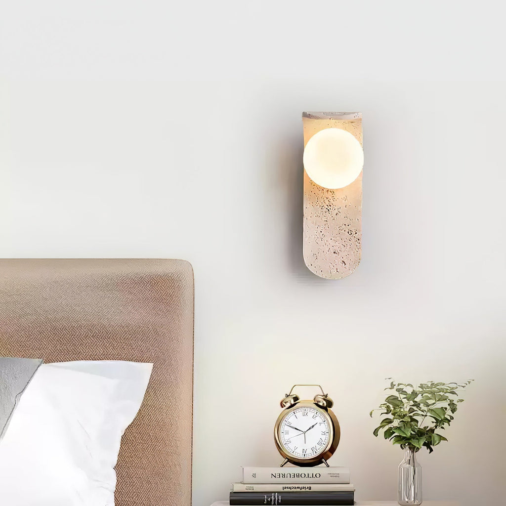 Cutalos Wall Light Modern in Travertine - Kingsley Beaumont
