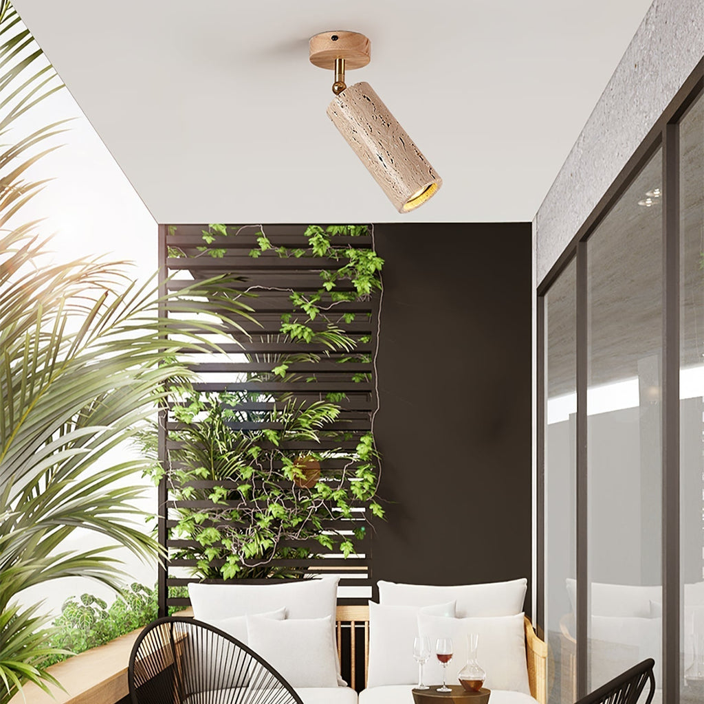 Mycaran Pendant Light Minimalist in Travertine - Kingsley Beaumont