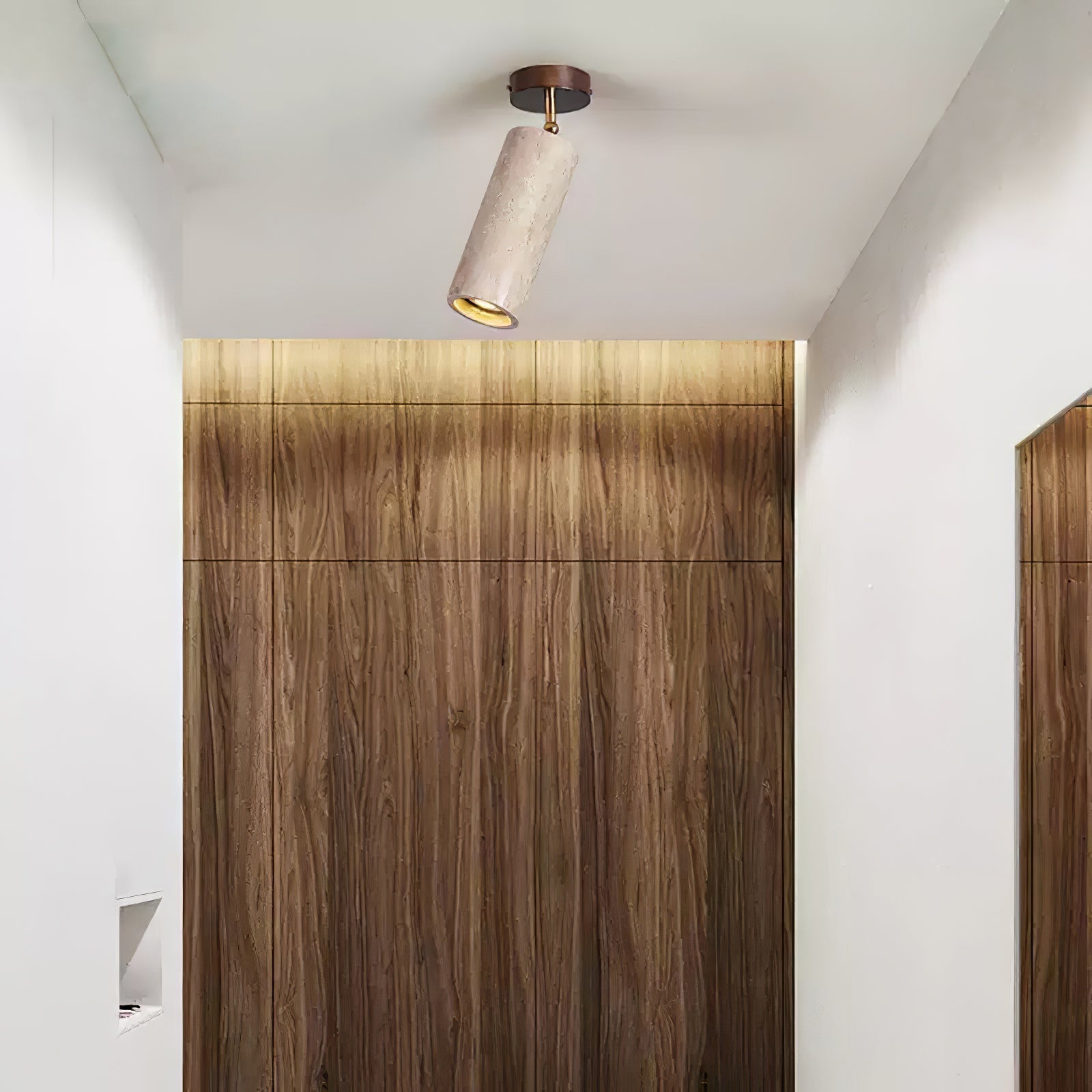 Mycaran Pendant Light Minimalist in Travertine - Kingsley Beaumont