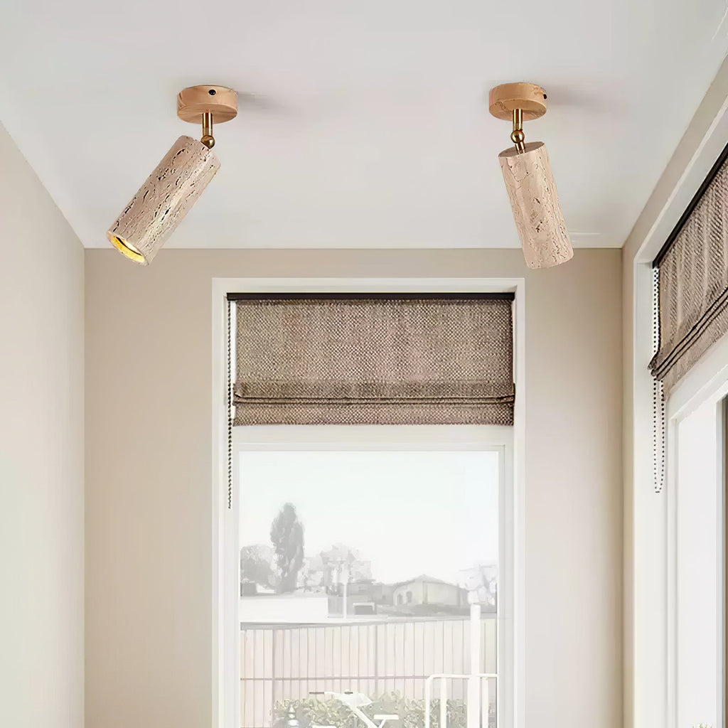 Mycaran Pendant Light Minimalist in Travertine - Kingsley Beaumont