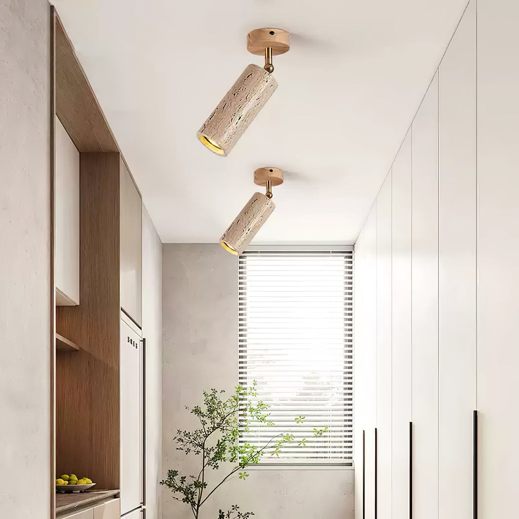 Mycaran Pendant Light Minimalist in Travertine - Kingsley Beaumont