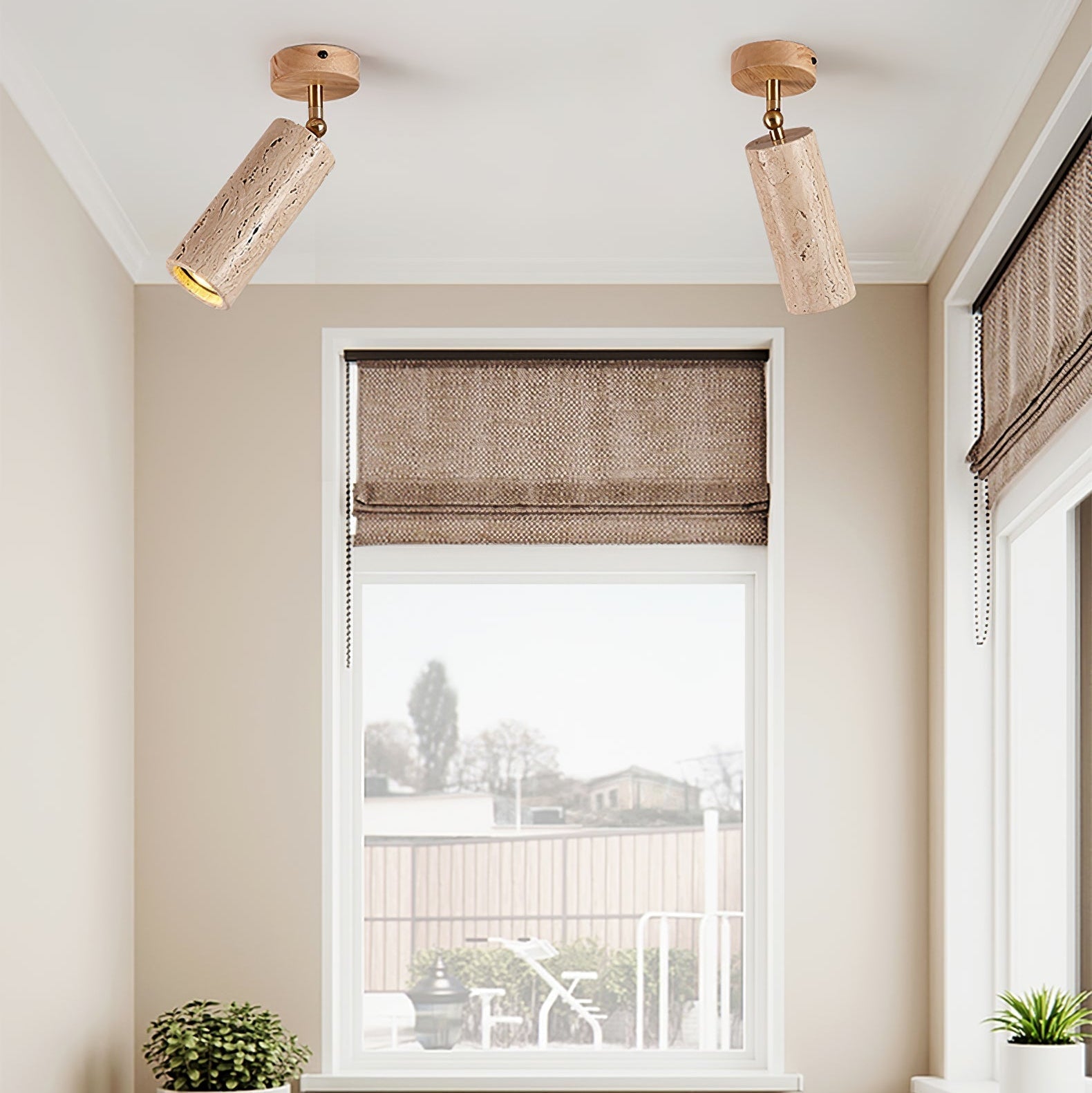 Mycaran Pendant Light Minimalist in Travertine - Kingsley Beaumont
