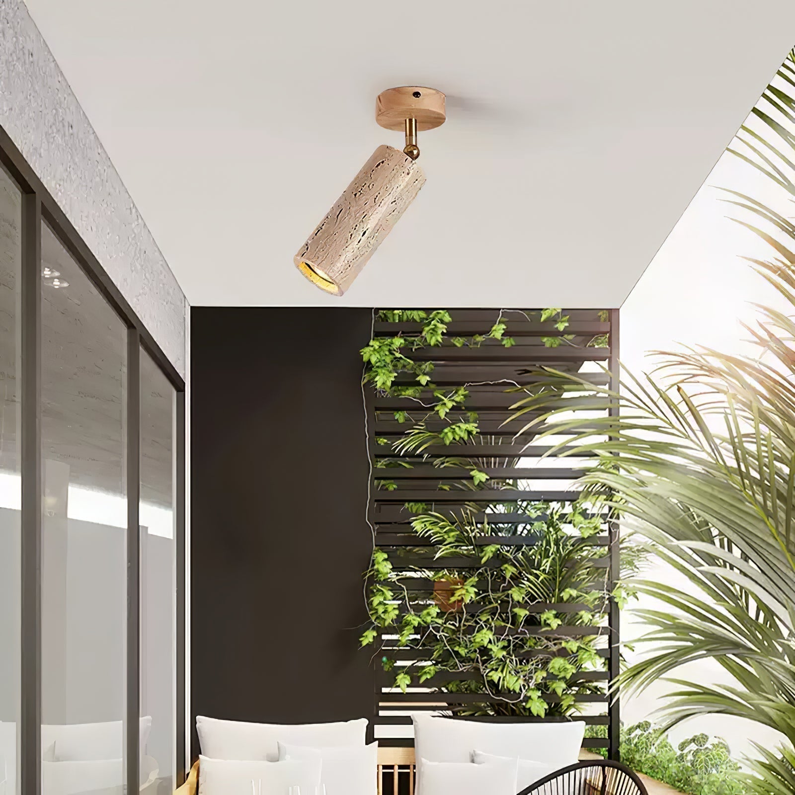 Mycaran Pendant Light Minimalist in Travertine - Kingsley Beaumont