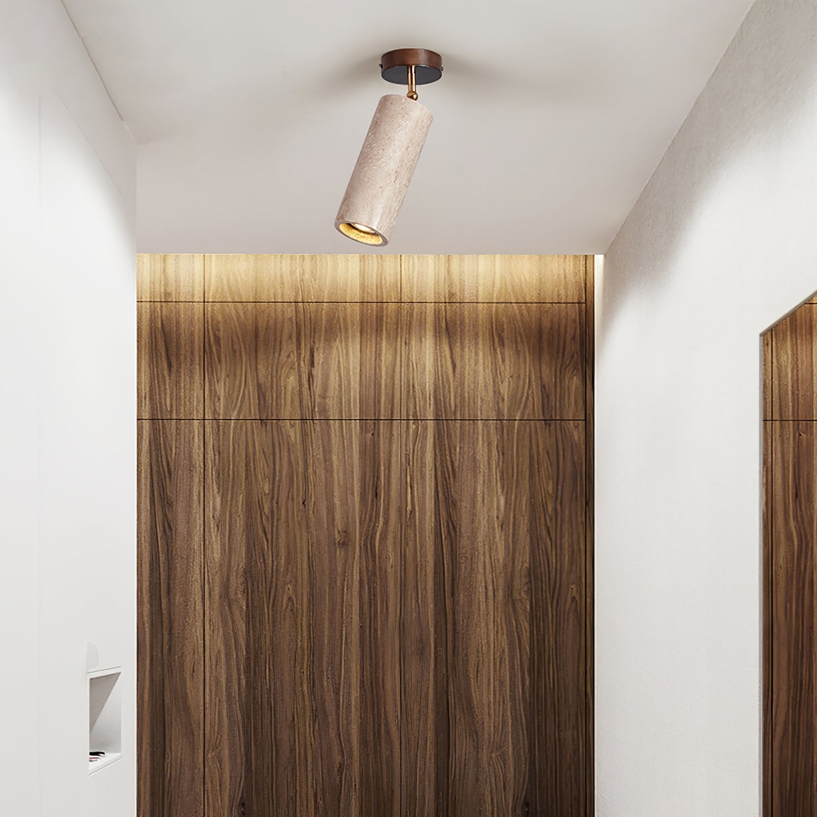Mycaran Pendant Light Minimalist in Travertine - Kingsley Beaumont