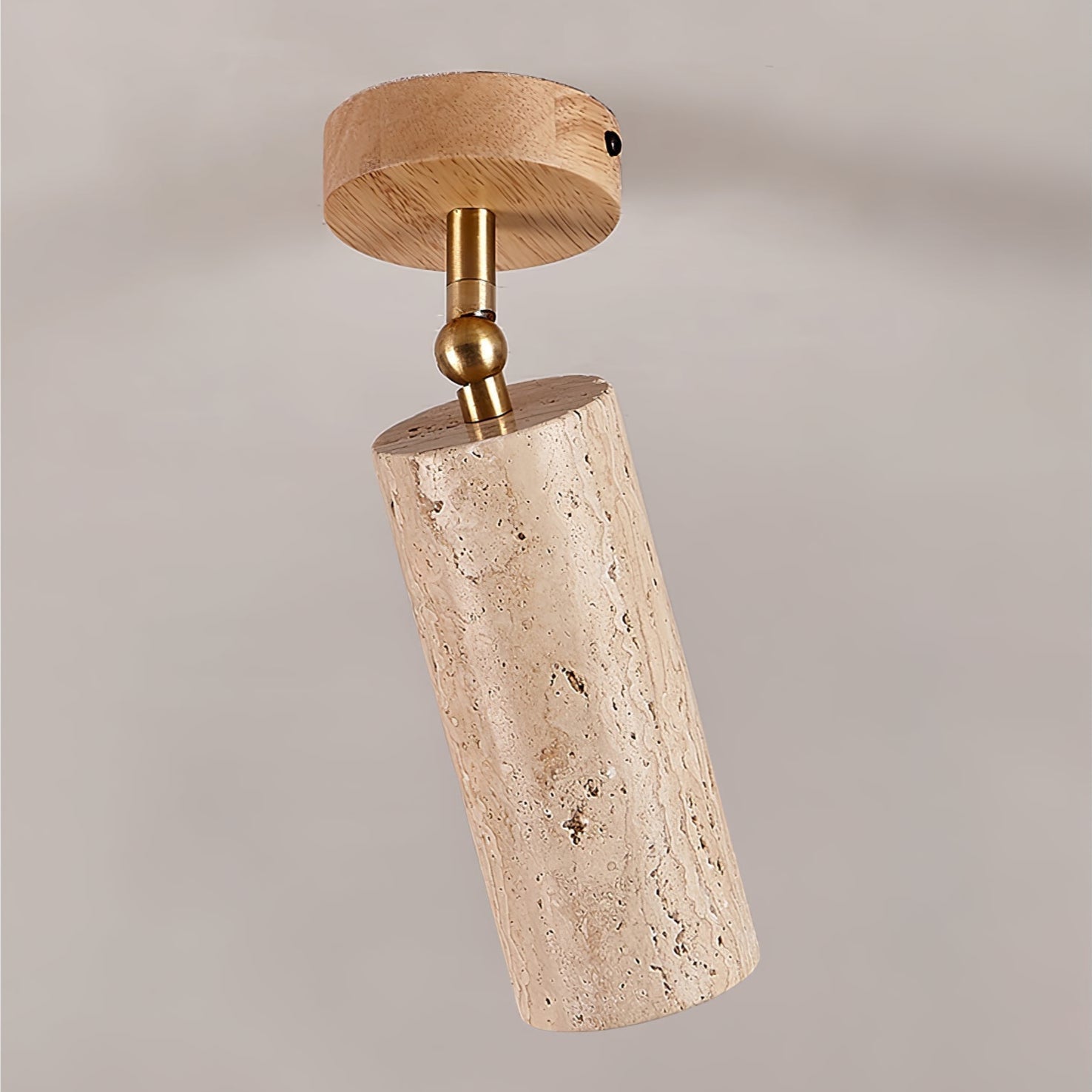 Mycaran Pendant Light Minimalist in Travertine - Kingsley Beaumont