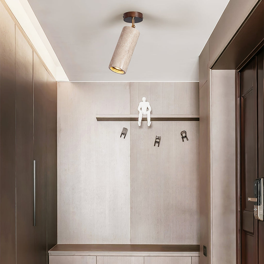 Mycaran Pendant Light Minimalist in Travertine - Kingsley Beaumont