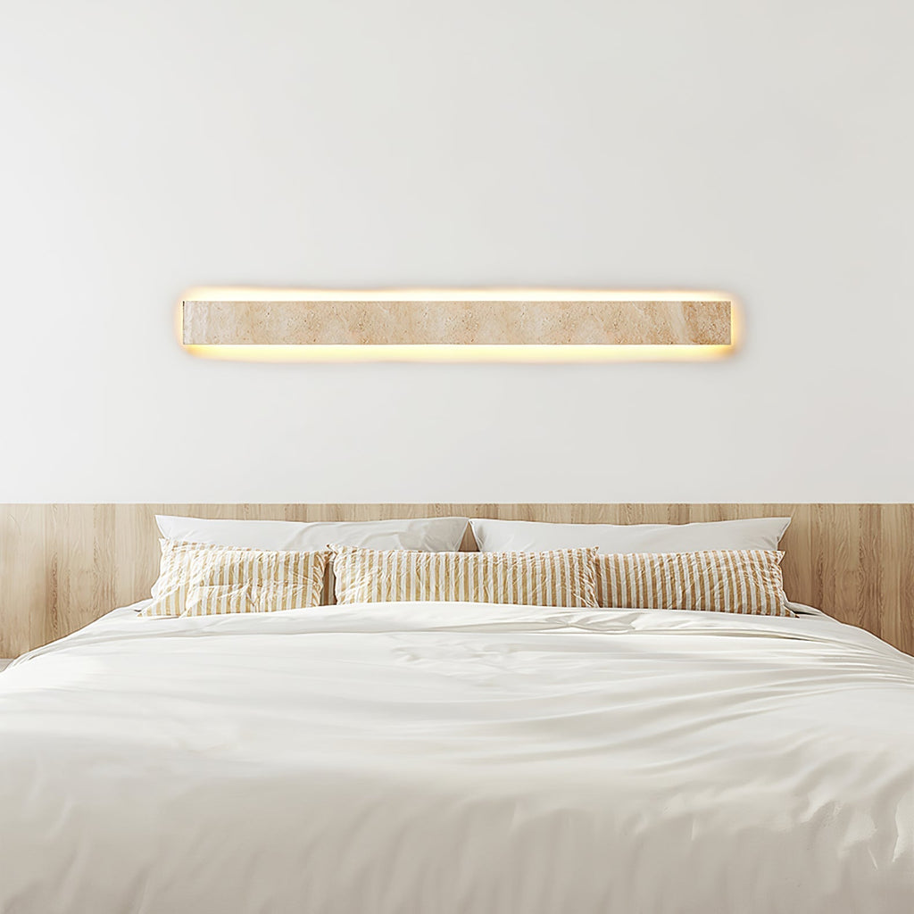 Olnorir Slim Rectangle Travertine Wall Light