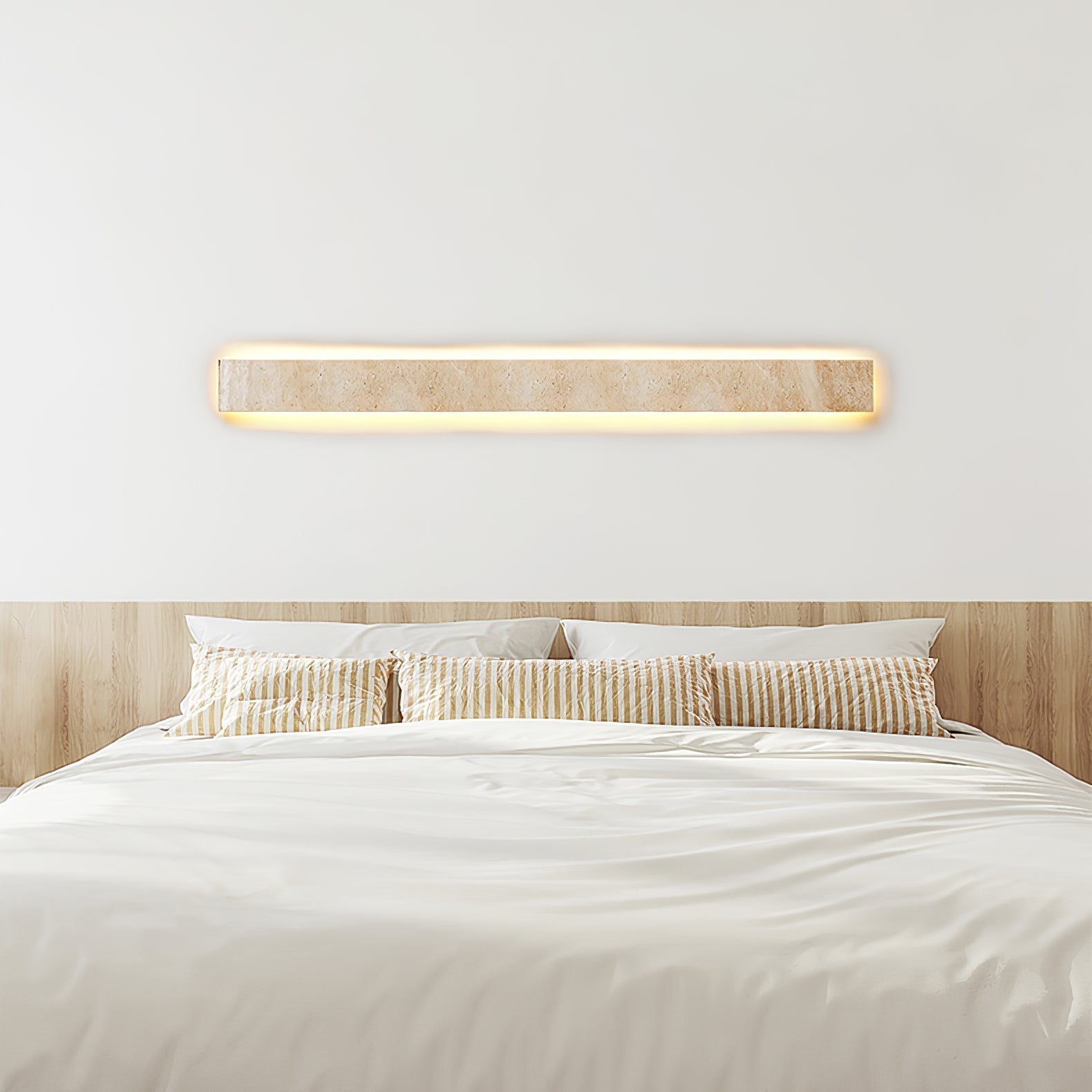 Olnorir Slim Rectangle Travertine Wall Light