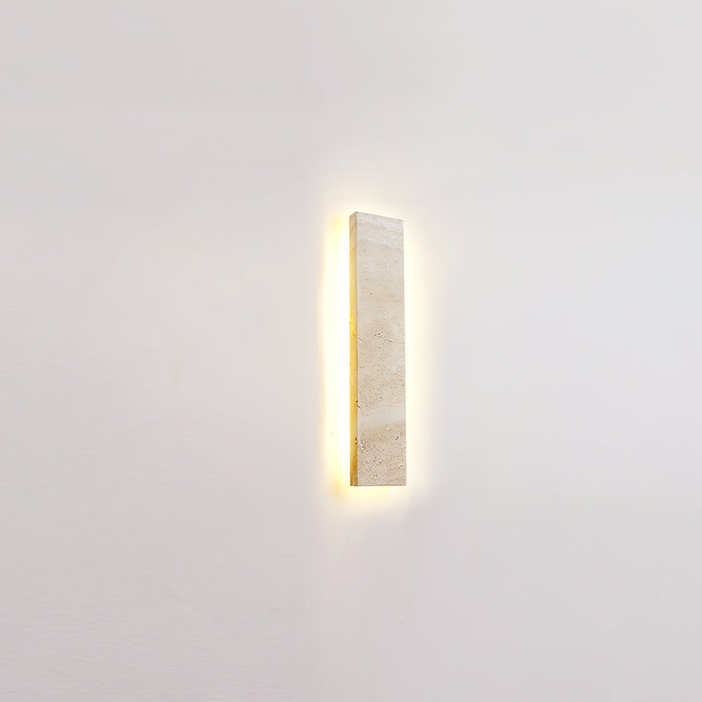 Olnorir Slim Rectangle Travertine Wall Light