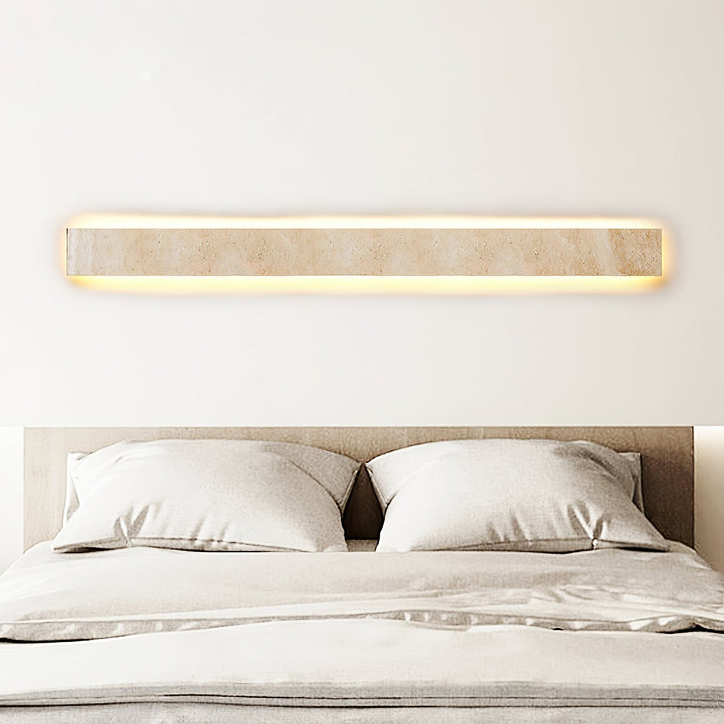 Olnorir Slim Rectangle Travertine Wall Light