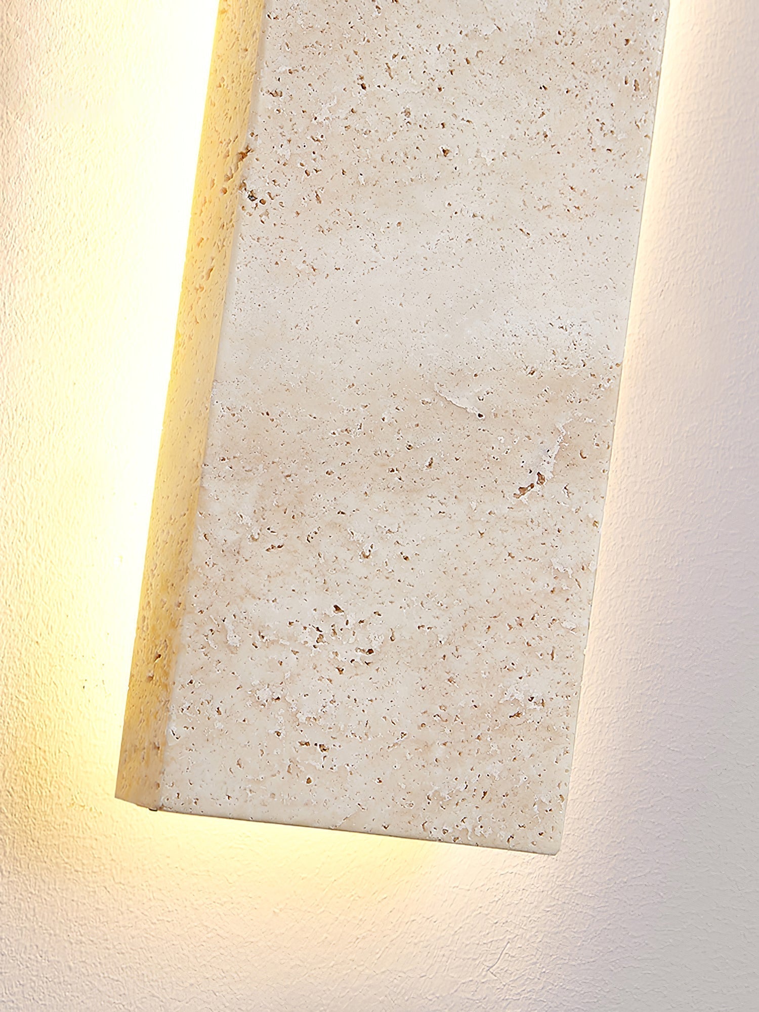 Olnorir Slim Rectangle Travertine Wall Light