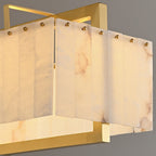 Aether Rectangular Alabaster Pendant Light Chandelier