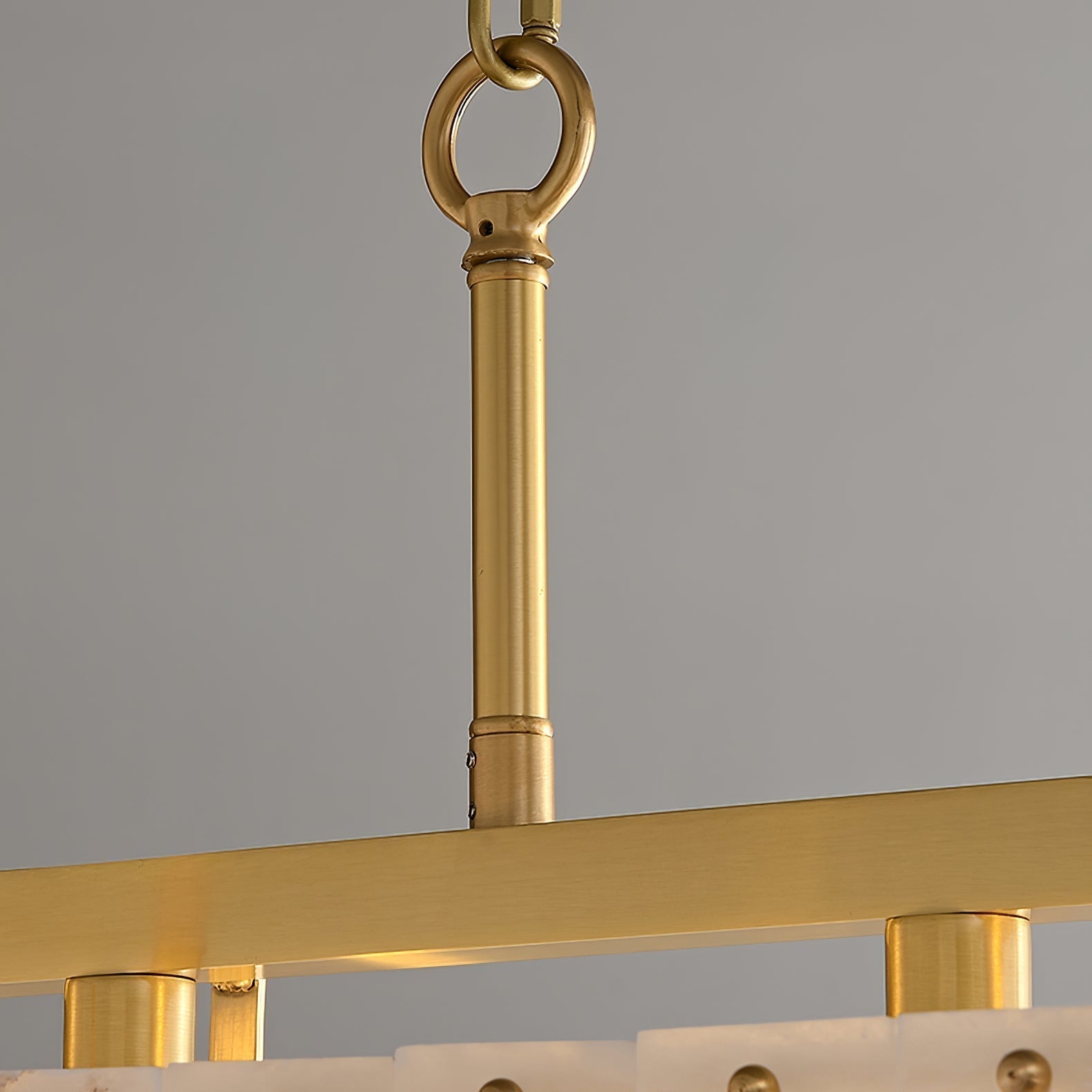Aether Rectangular Alabaster Pendant Light Chandelier