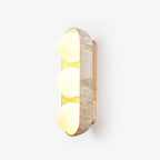 Trio Globe Travertine Wall Sconce