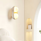 Trio Globe Travertine Wall Sconce