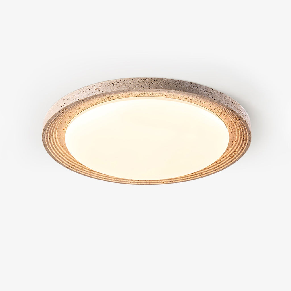 Olphaan Ringed Travertine Ceiling Light