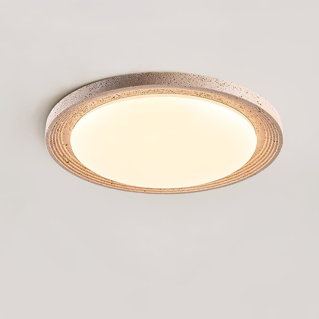 Olphaan Ringed Travertine Ceiling Light