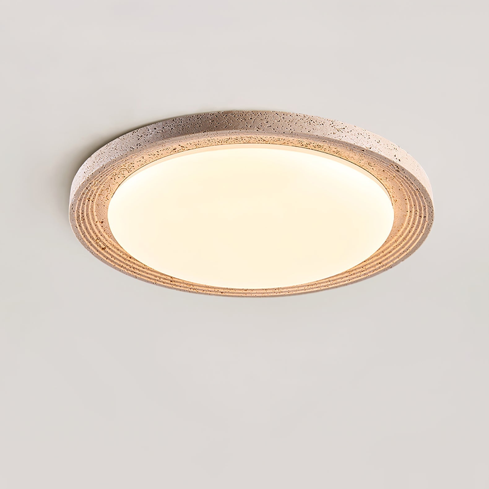 Olphaan Ringed Travertine Ceiling Light