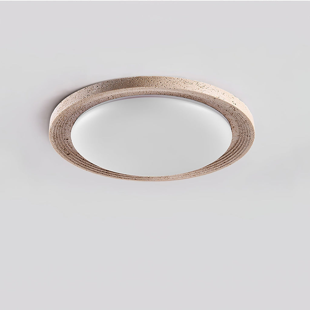 Olphaan Ringed Travertine Ceiling Light
