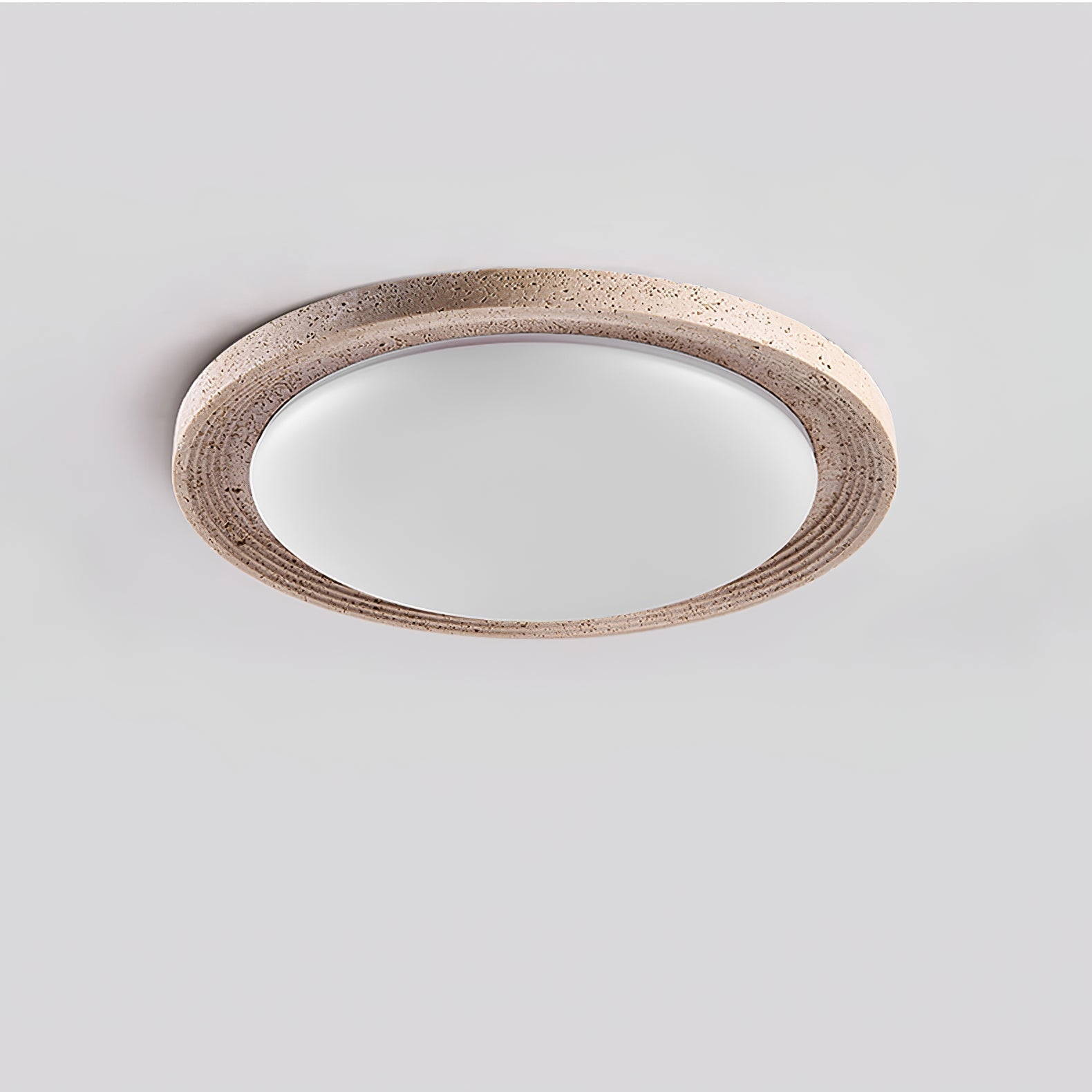 Olphaan Ringed Travertine Ceiling Light