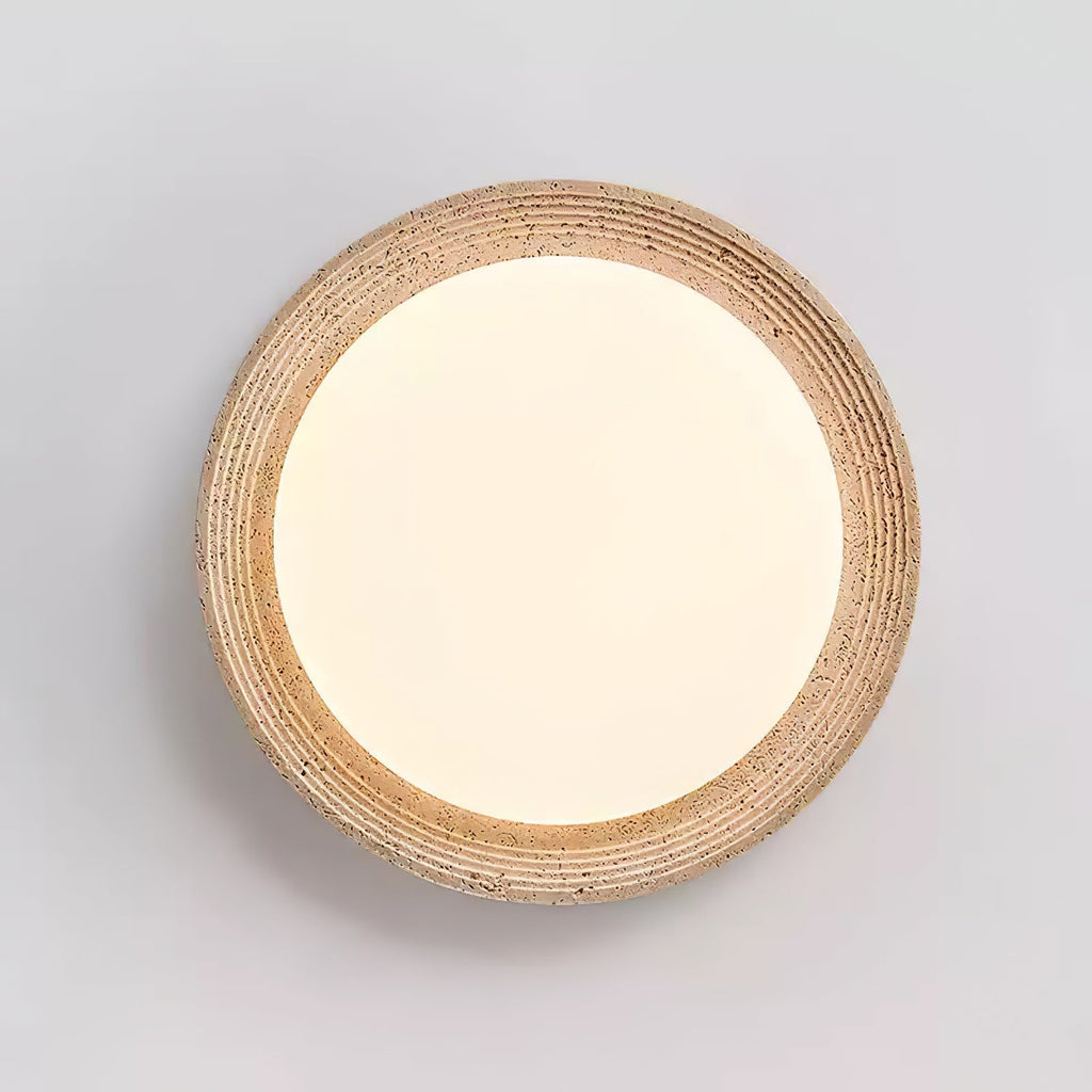 Olphaan Ringed Travertine Ceiling Light