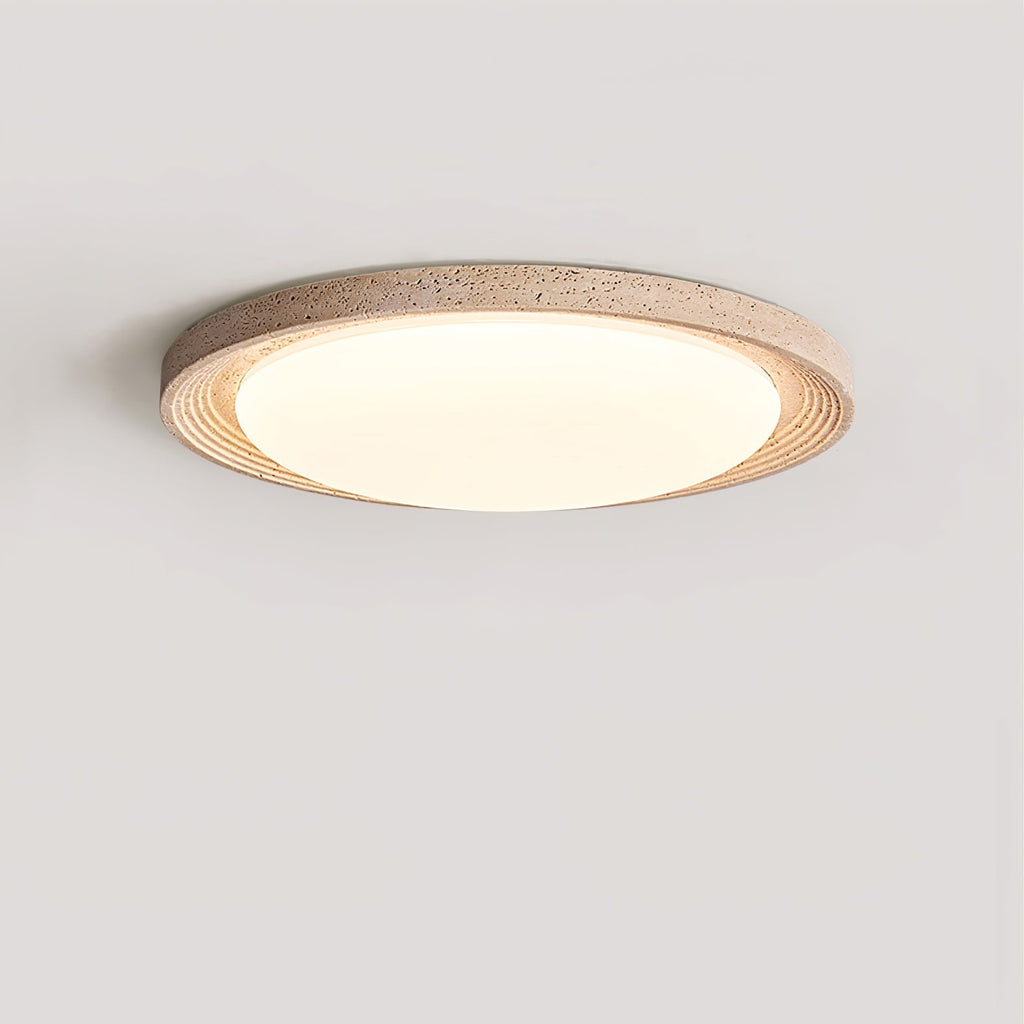 Olphaan Ringed Travertine Ceiling Light
