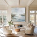 Serene Abstract Landscape Oil Painting Neutral