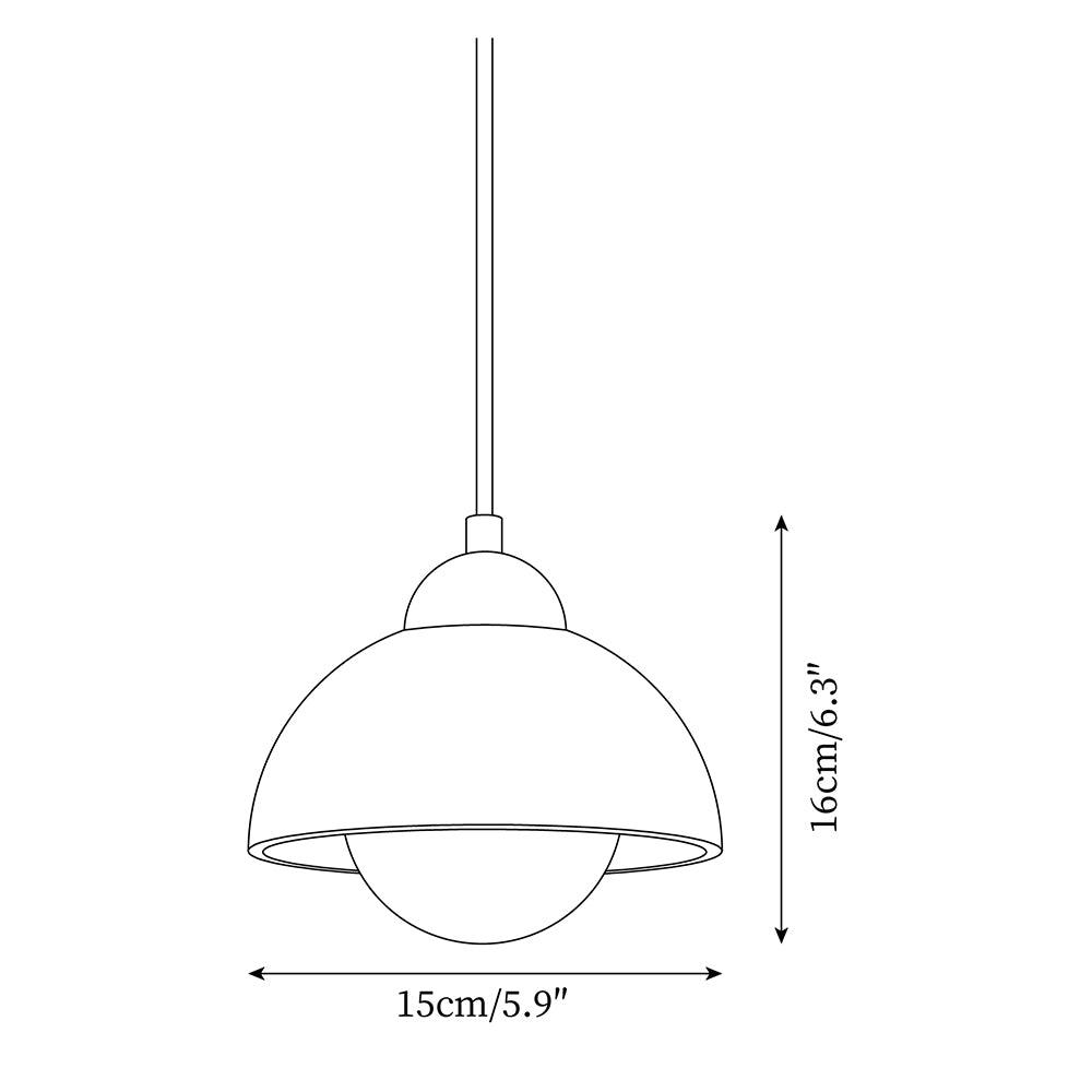 Pendant Lamp Wood Top Yellow Travertine Glass Shade White Beige Modern