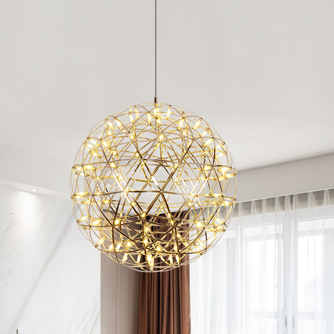Lustra Pendant Lamp Spark Ball for Living Room