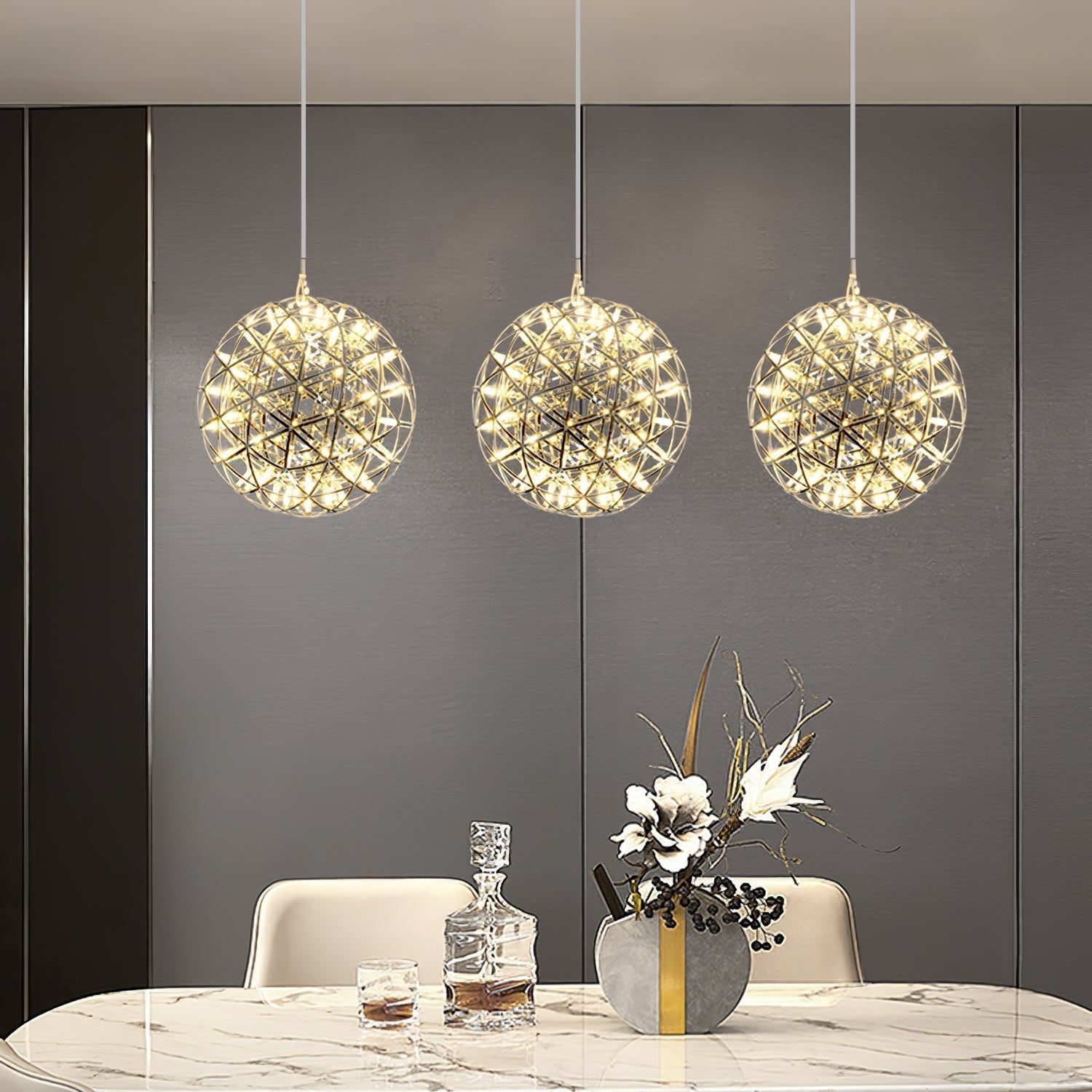Lustra Pendant Lamp Spark Ball for Living Room