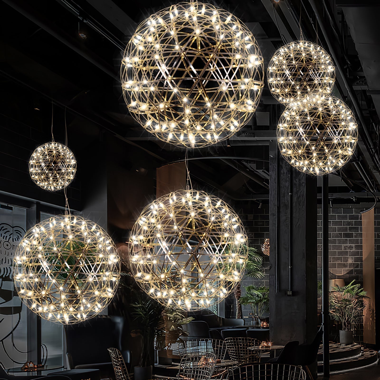 Lustra Pendant Lamp Spark Ball for Living Room