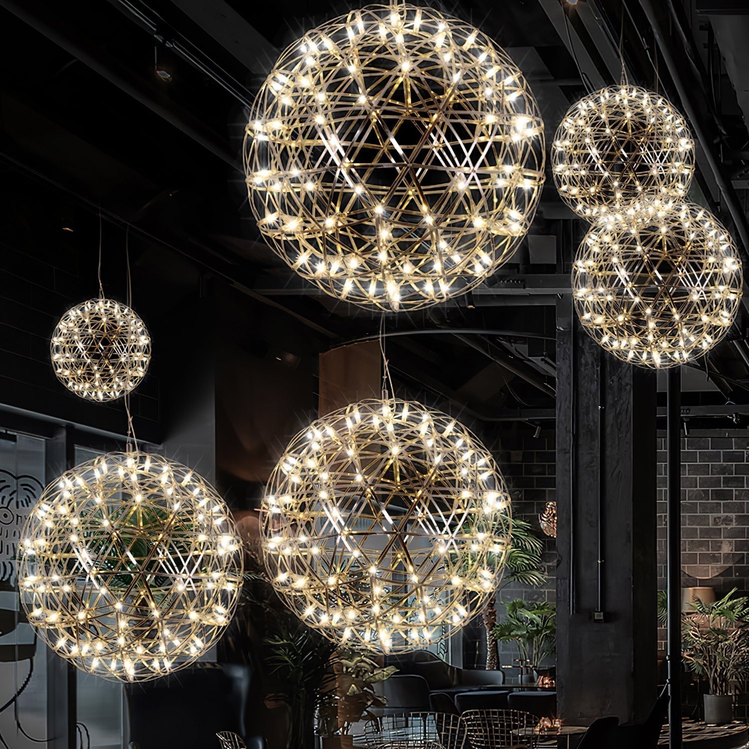 Lustra Pendant Lamp Spark Ball for Living Room