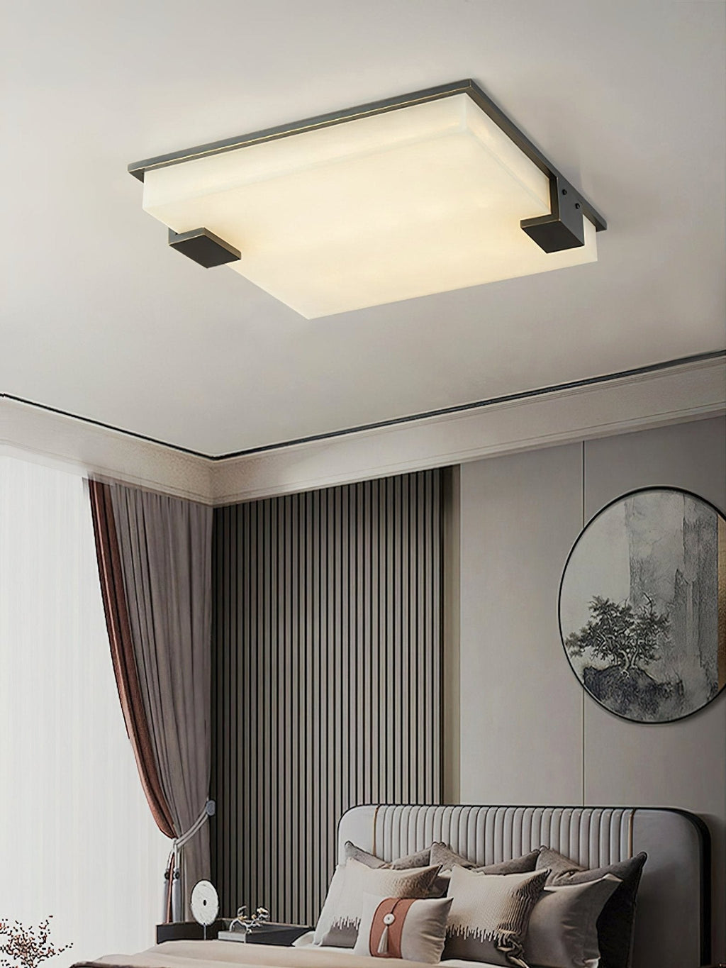 Otalyra Minimalist Alabaster Ceiling Light