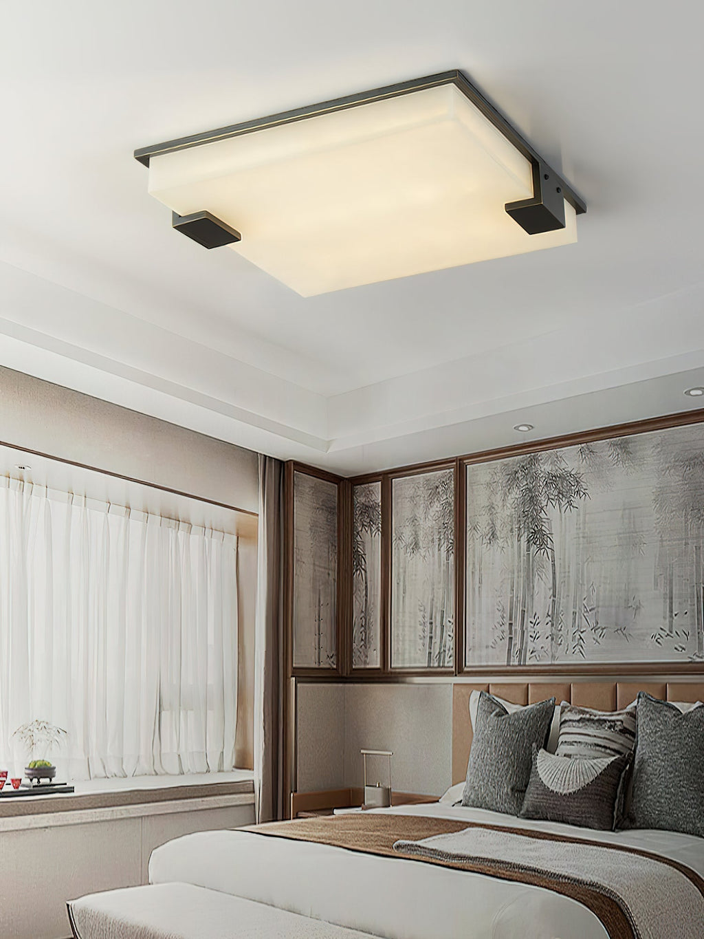 Otalyra Minimalist Alabaster Ceiling Light