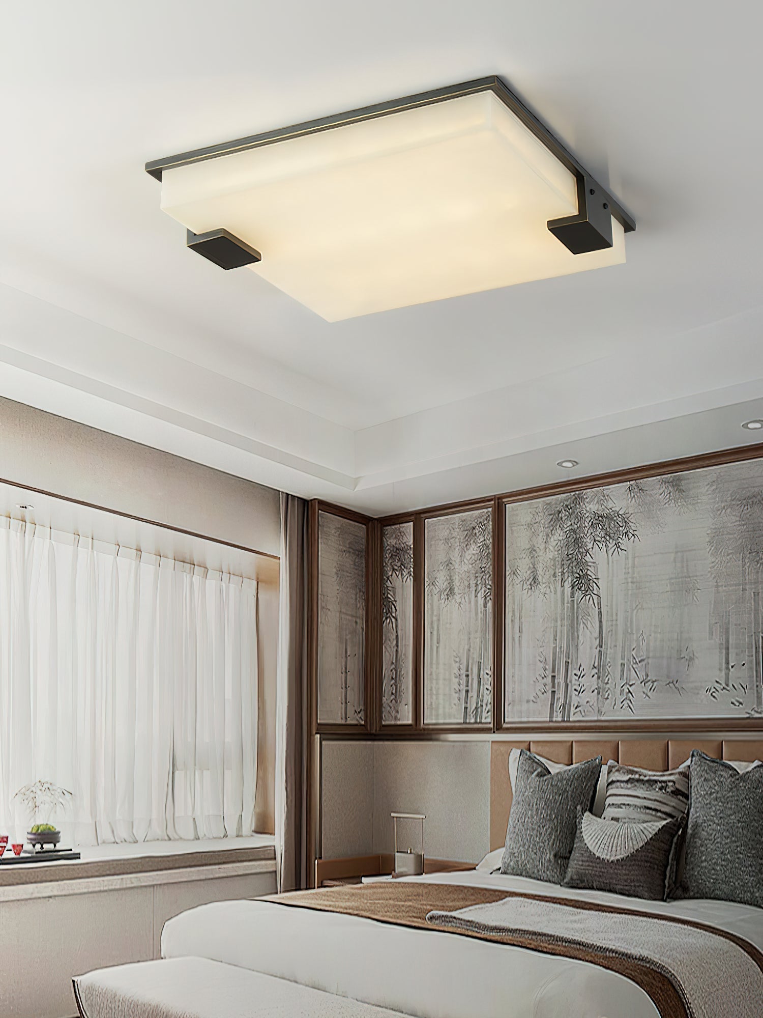 Otalyra Minimalist Alabaster Ceiling Light